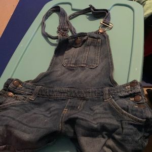 Jean overall shorts